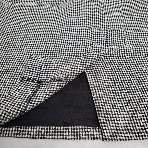 VINTAGE 90s skirt micro houndstooth dark academia pencil S - Picture 3 of 9